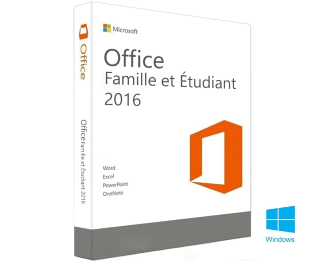 Microsoft Office 2016 Famille et Étudiant pour PC