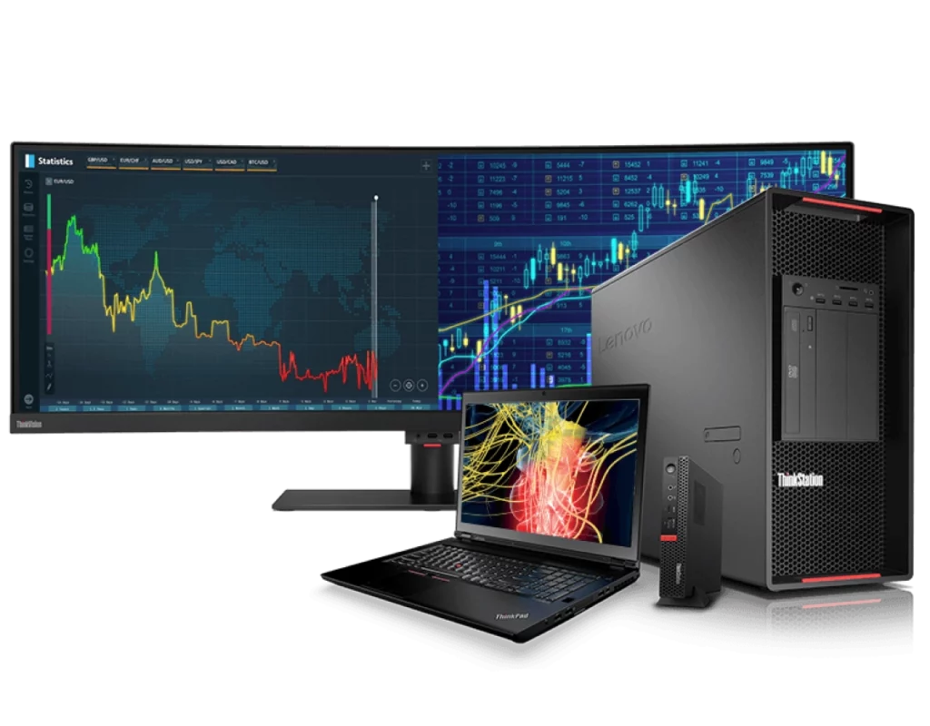Moniteur, station de travail, et ordinateur portable Lenovo