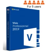 Microsoft Visio Professionnel 2019 pour 5 postes